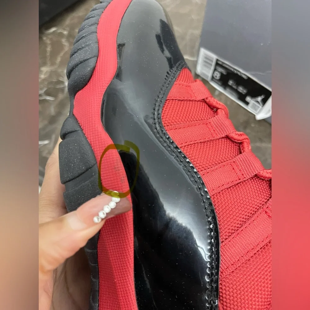 New! Unworn! Air Jordan 11 retro red and black men’s size 8